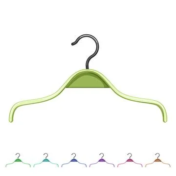 Store hanger clothes cartoon vector graphic Stock Illustration