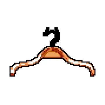 Store hanger clothes game pixel art vector illustration Stock Illustration