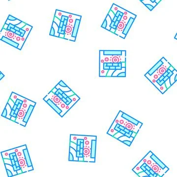 Store heatmap vector seamless pattern line Stock Illustration