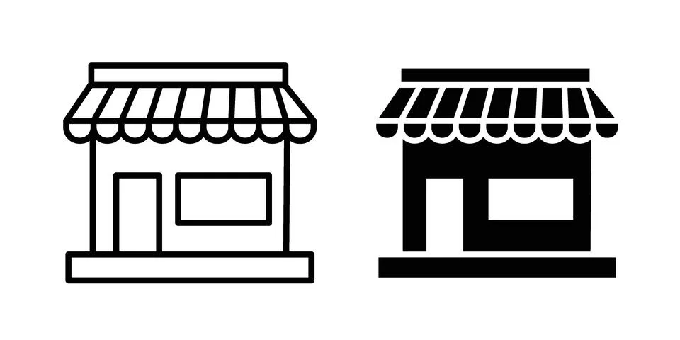 Store icon bundle for website design projects Stock Illustration
