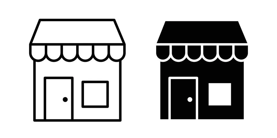 Store icon design. Simple Vector illustrations.. Stock Illustration