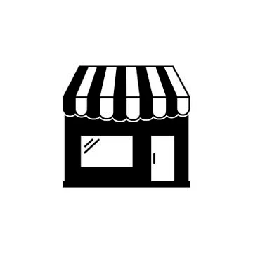Store icon in flat style Stock Illustration