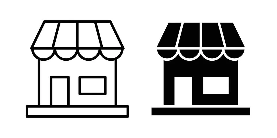 Store icon graphic element. web icon set Stock Illustration