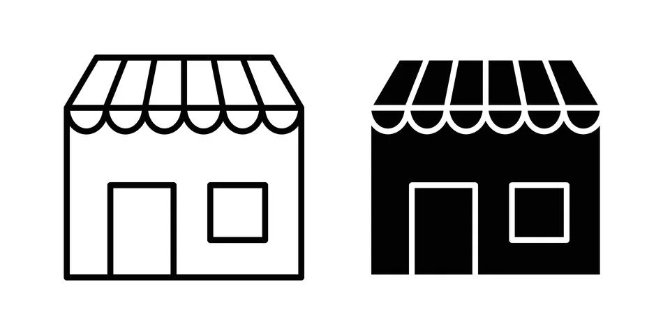 Store icon Illustration set. Vector Eps10 for apps Stock Illustration