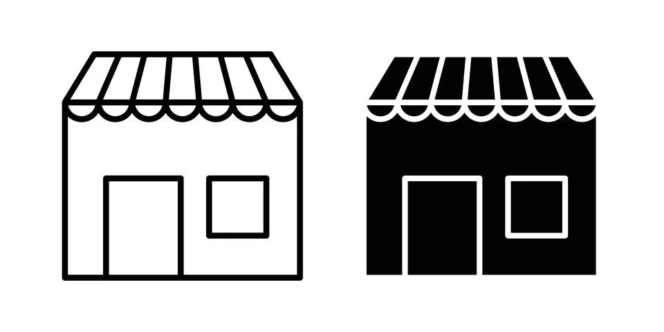 Store icon Illustration set. Vector Eps10 for apps Stock Illustration