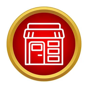 Store icon representing retail shopping business marketing Stock Illustration