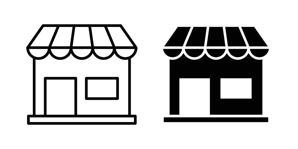 Store icon set, collection of vector icons Stock Illustration