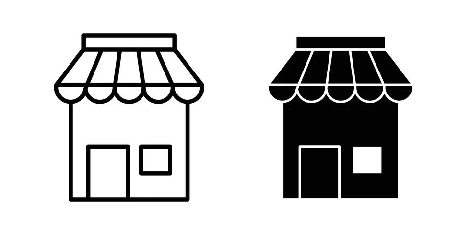 Store icon set. Vector EPS 10 Stock Illustration