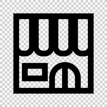 Store icon vector. Black and white store icon isolated on white background. 스톡 일러스트