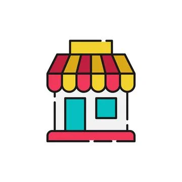 Store icon Vector design Illustration. Store Building icon vector design for  Illustrazione stock