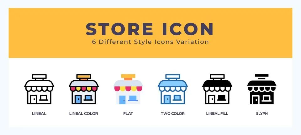 Store icon vector for web. and mobile app Illustrazione stock