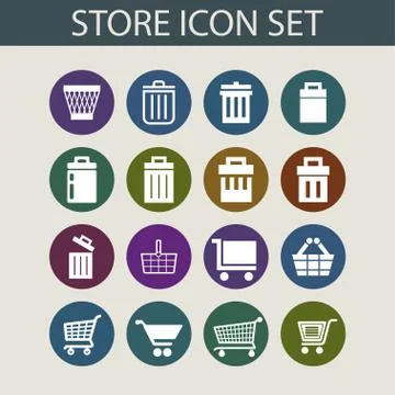 Store icons Stock Illustration