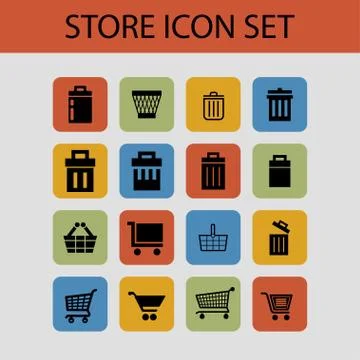Store icons Stock Illustration