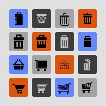 Store icons Illustrazione stock