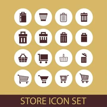Store icons Stock Illustration