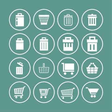 Store icons Illustrazione stock
