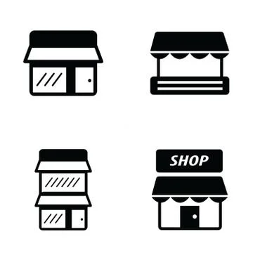 Store icons set Stock Illustration
