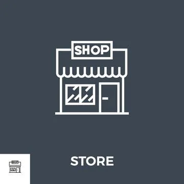 Store Line Icon Stock Illustration