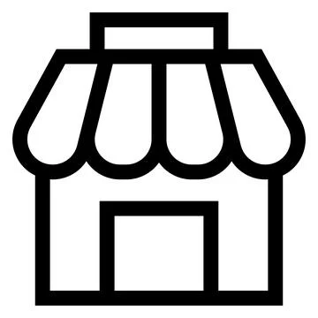 Store line icon vector illustration isolated on white background 스톡 일러스트