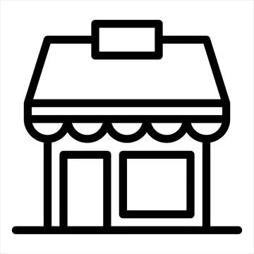 Store line icon vector illustration isolated on white background 스톡 일러스트