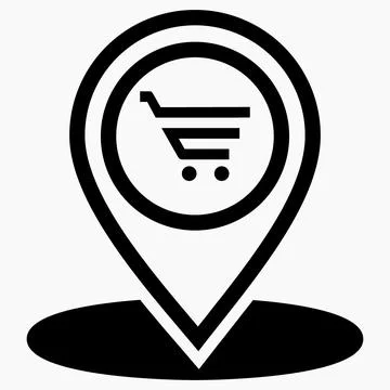 Store location icon. Stock Illustration