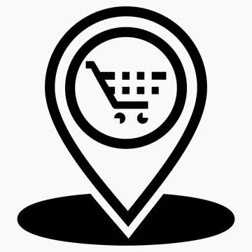Store location icon. Stock Illustration