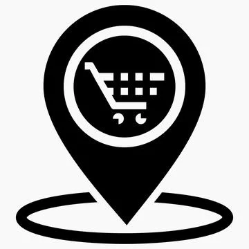 Store location icon. Stock Illustration