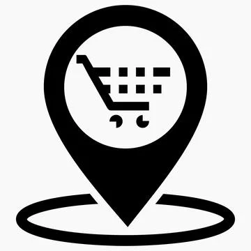 Store location icon. Stock Illustration