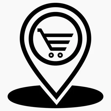 Store location icon. Stock Illustration