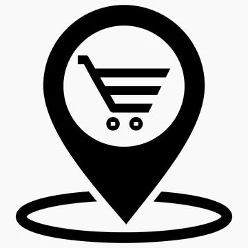 Store location icon. Stock Illustration