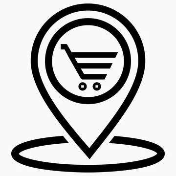 Store location icon. Stock Illustration