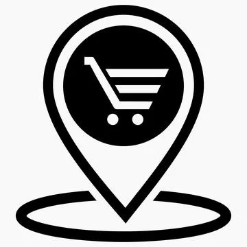 Store location icon. Stock Illustration