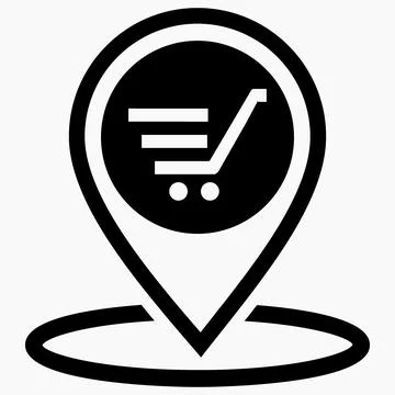 Store location icon. Stock Illustration