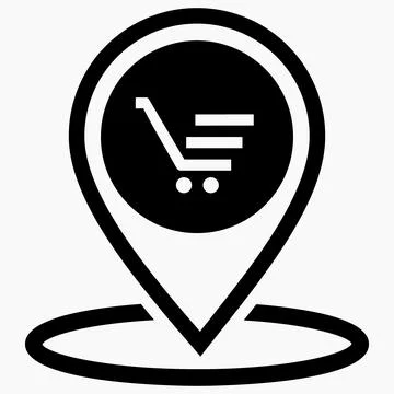 Store location icon. Stock Illustration