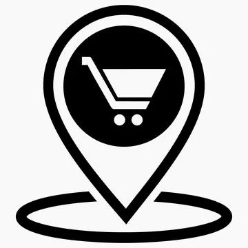 Store location icon. Stock Illustration