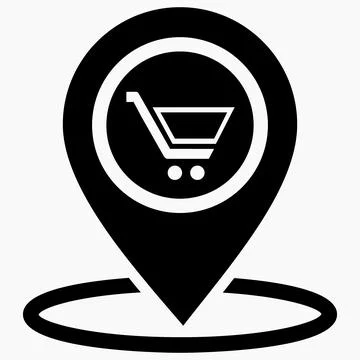 Store location icon. Stock Illustration