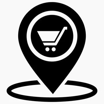 Store location icon. Stock Illustration