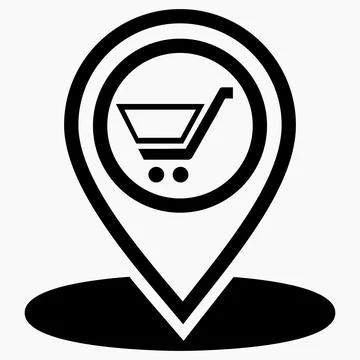Store location icon. Stock Illustration