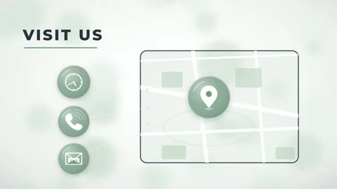 Store Location Map Pin Animation Visit Us Text Overlay Modern Motion Graphic Stock Footage 347927890