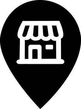 Store location map pin interface icon Stock Illustration