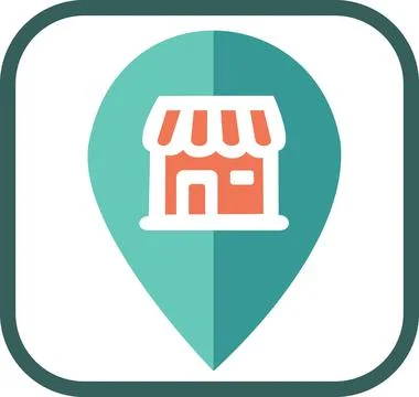 Store location pin for map navigation Stock Illustration