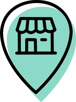 Store location pin for mapping navigation Stock Illustration