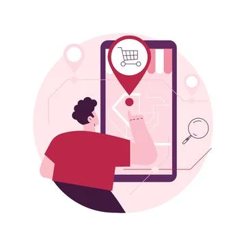 Store locator abstract concept vector illustration. Stock Illustration