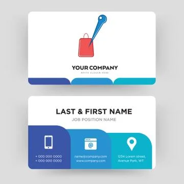 Store locator business card design template, Visiting for your company Free Stock Illustration