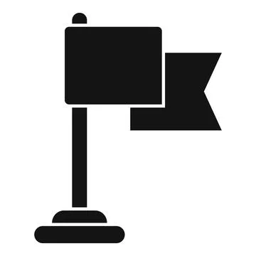 Store locator flag icon simple vector. Map street center Stock Illustration