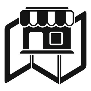 Store locator map icon simple vector. Road service Stock Illustration