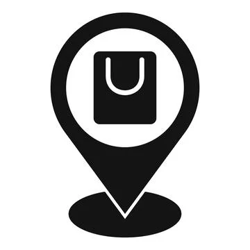 Store locator map pin icon simple vector. Near find point Stock Illustration