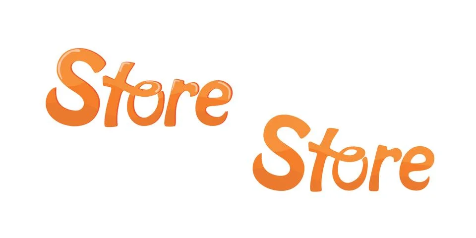 Store logo, lettering, vector Stock Illustration