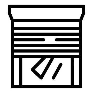 Store metal security shutter protecting window displaying light from inside Stock Illustration