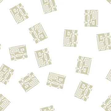 Store movement map glyph vector seamless pattern Stock Illustration